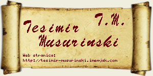 Tešimir Mušurinski vizit kartica